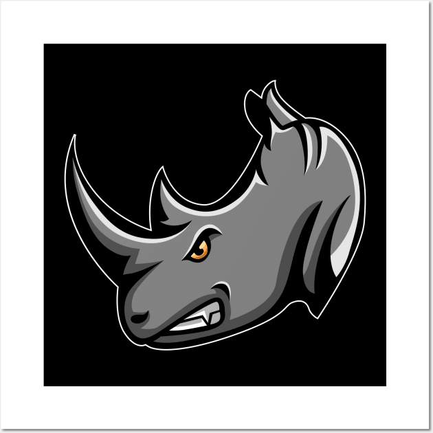 Rhino Wall Art by BarnawiMT